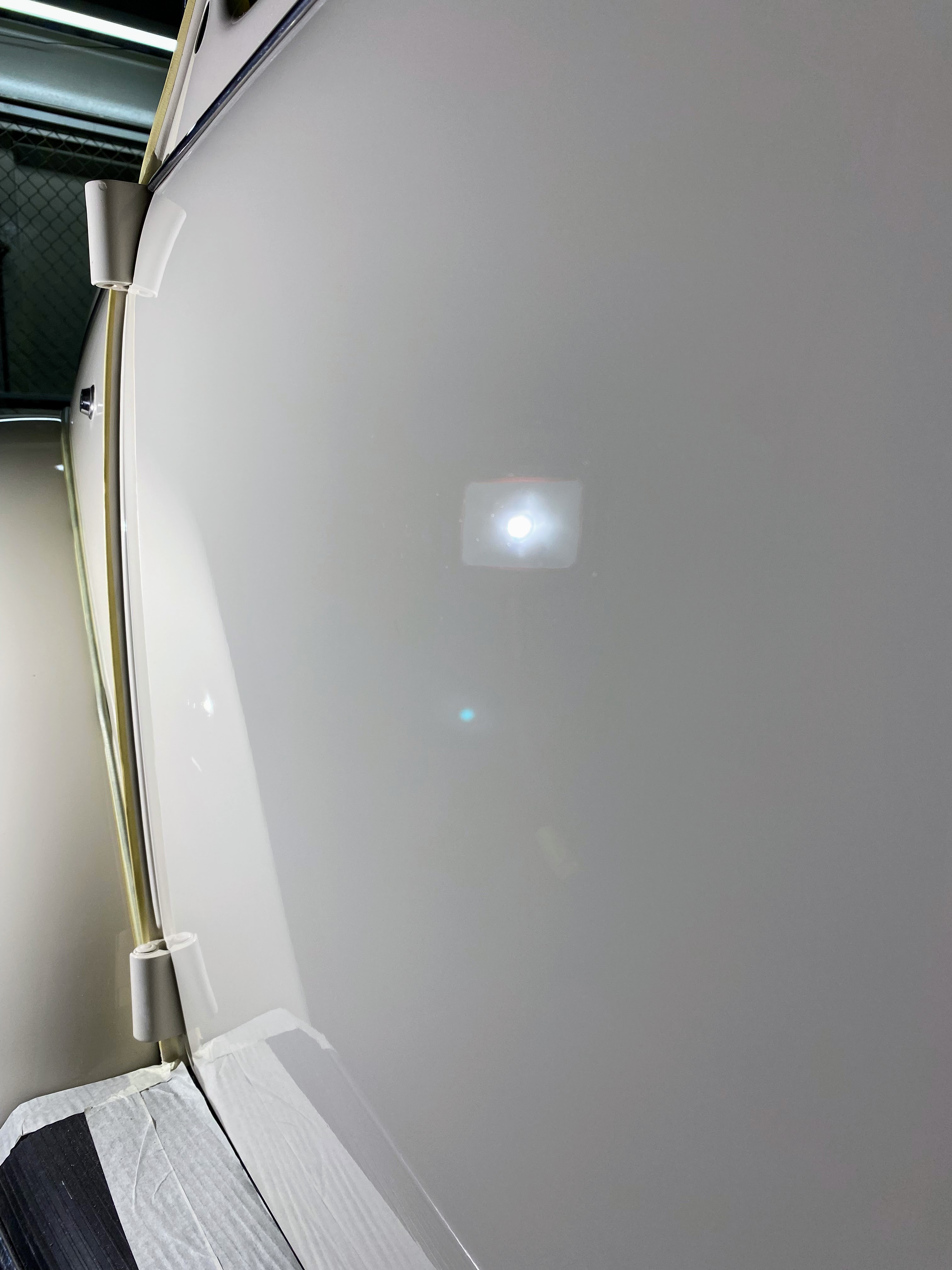 Detalle de corrección de pintura